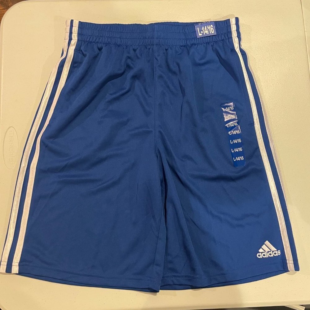 Adidas Big Boys Athletic Pull On Shorts Sz L 14/16